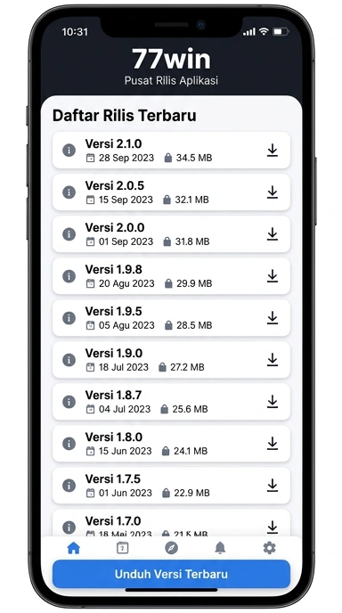 Riwayat Versi 77win untuk Pengguna Android