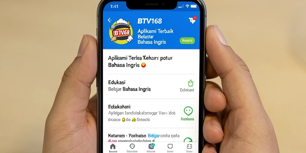 Antarmuka aplikasi BTV168 yang interaktif dan user-friendly.