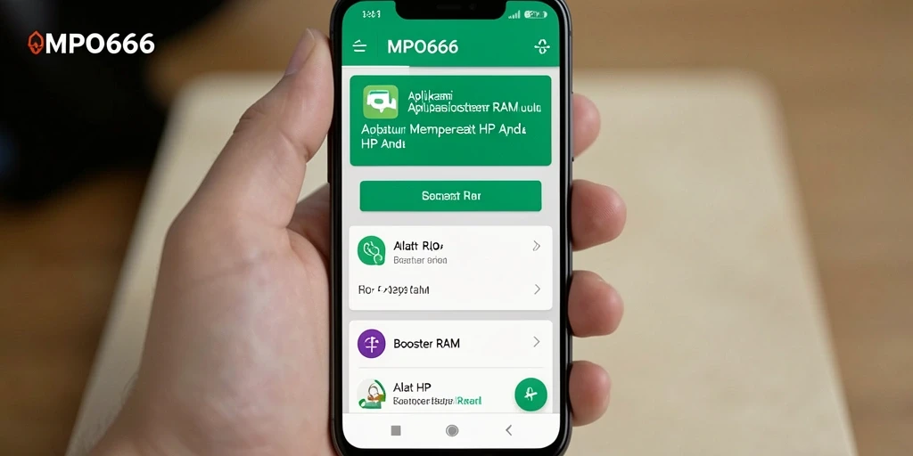 Antarmuka MPO666 yang menarik dan fungsional untuk pembersihan RAM.