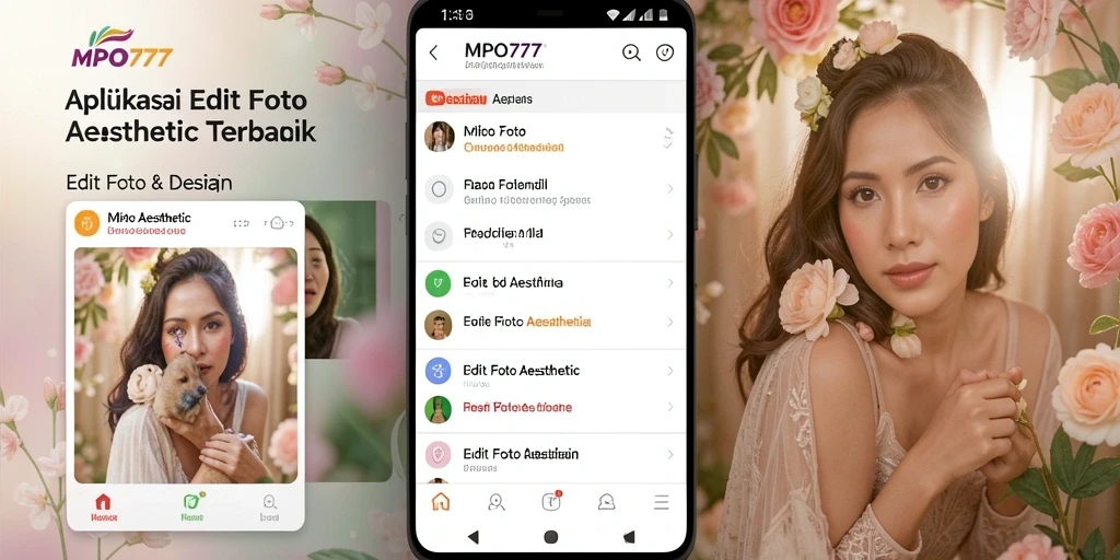 Tampilan antarmuka MPO777 untuk edit foto aesthetic yang menarik.
