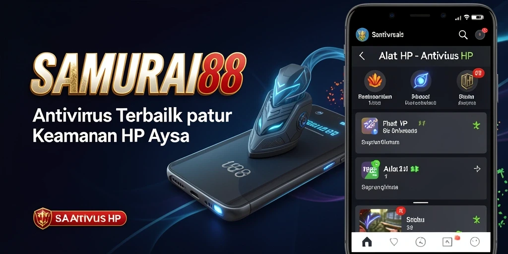 Antarmuka SAMURAI88 yang menampilkan pemindaian keamanan antivirus.