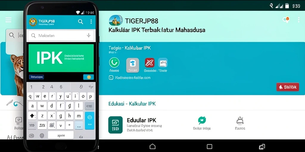 Tampilan antarmuka aplikasi TIGERJP88 yang sederhana dan informatif.